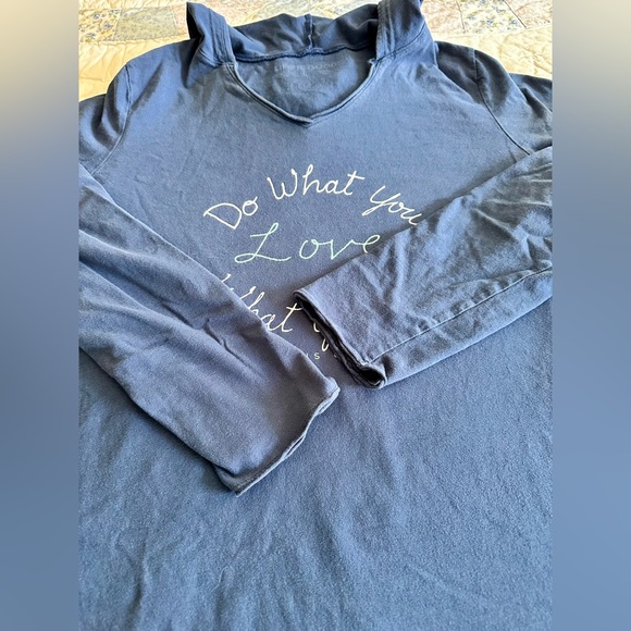 Life Is Good Blue Long Sleeve Tee with Inspirational Text - Picture 4 of 8